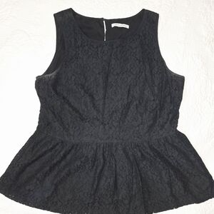 Banana Republic Black Lace Sleeveless Blouse